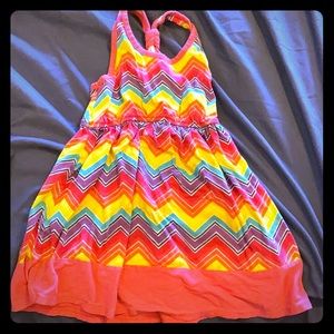 Rainbow girls tank dress